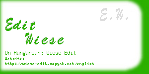 edit wiese business card